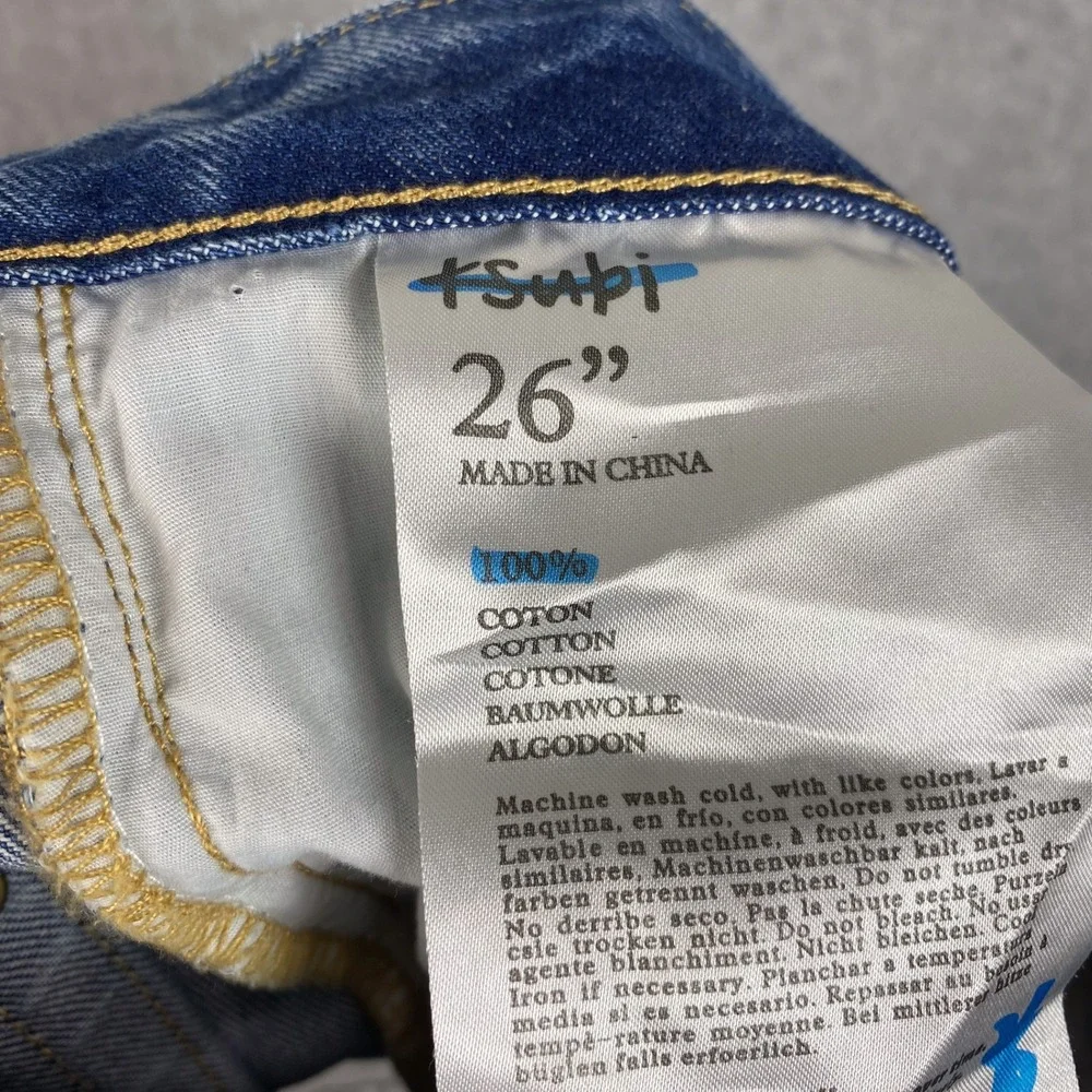 Ksubi Jeans Size 26 Playback True Vintage High Rise Relaxed Leg Distressed